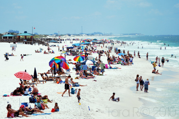 beach crowds
